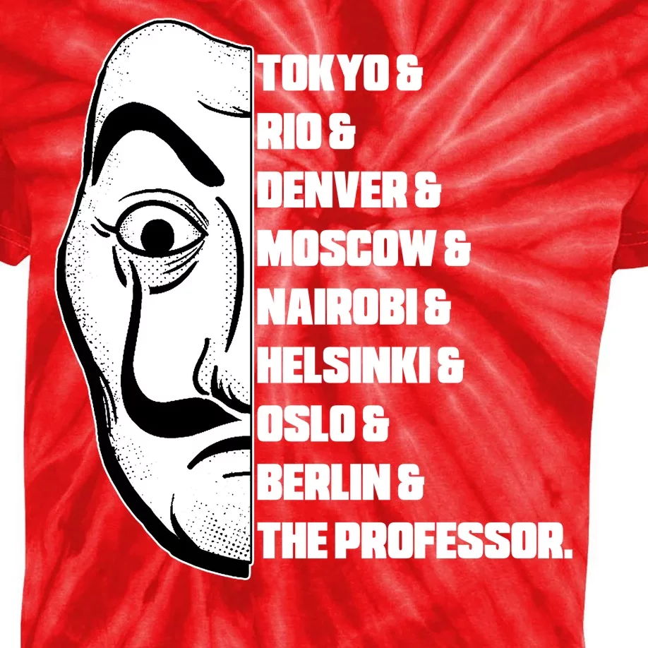 El Professor World City Names Kids Tie-Dye T-Shirt