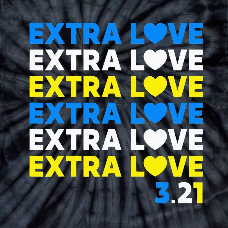 Extra Love 3.21 World Down Syndrome Awareness Day March 21 Tie-Dye T-Shirt