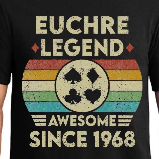 Euchre Legend 54 Years Old Awesome Since 1968 Euchre Pajama Set