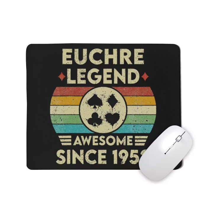 Euchre Legend 70 Years Old Awesome Since 1952 Euchre Mousepad