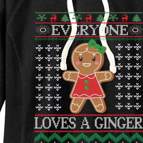 Everyone Loves A Ginger Ugly Christmas Sweaters Women's Fleece Hoodie