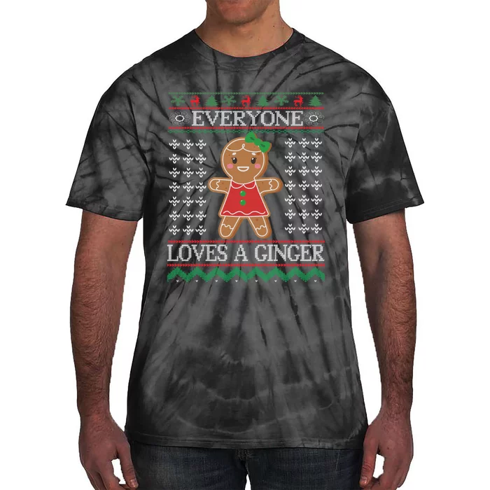 Everyone Loves A Ginger Ugly Christmas Sweaters Tie-Dye T-Shirt