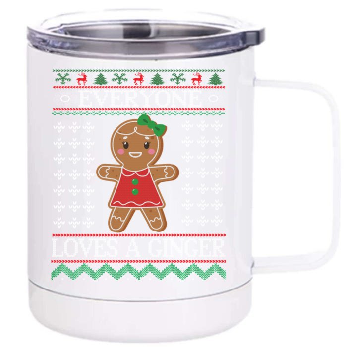 Everyone Loves A Ginger Ugly Christmas Sweaters Front & Back 12oz Stainless Steel Tumbler Cup