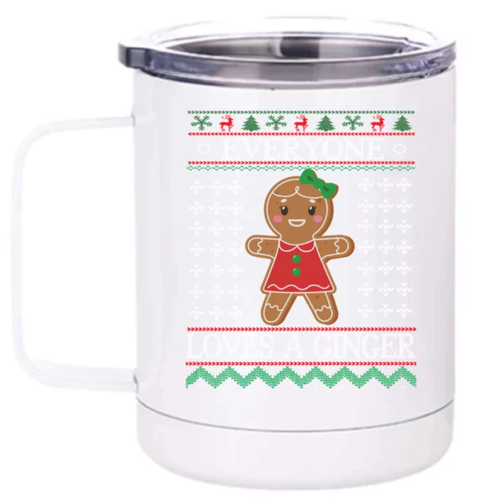 Everyone Loves A Ginger Ugly Christmas Sweaters Front & Back 12oz Stainless Steel Tumbler Cup