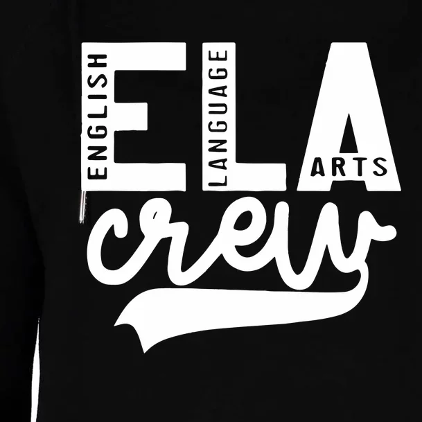 English Language Art Teacher Crew ELA Squad Womens Funnel Neck Pullover Hood