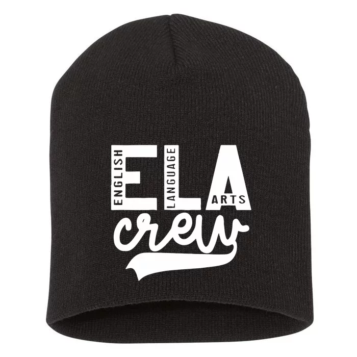 English Language Art Teacher Crew ELA Squad Short Acrylic Beanie