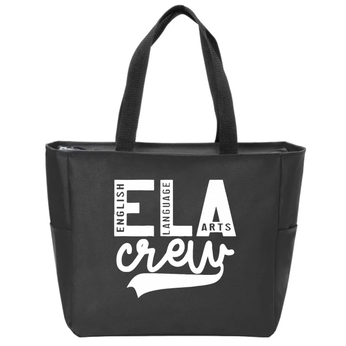 English Language Art Teacher Crew ELA Squad Zip Tote Bag