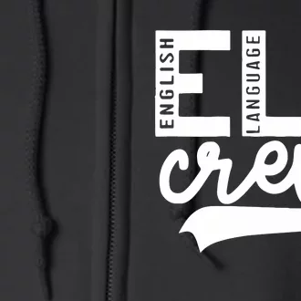 English Language Art Teacher Crew ELA Squad Full Zip Hoodie