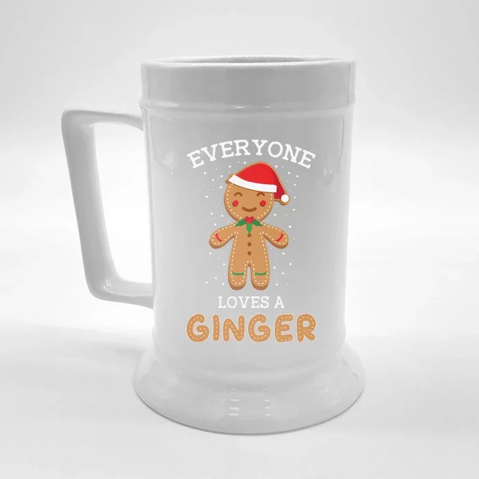 Everyone Loves A Ginger Funny Outfit For Christmas Costume Front & Back Beer Stein