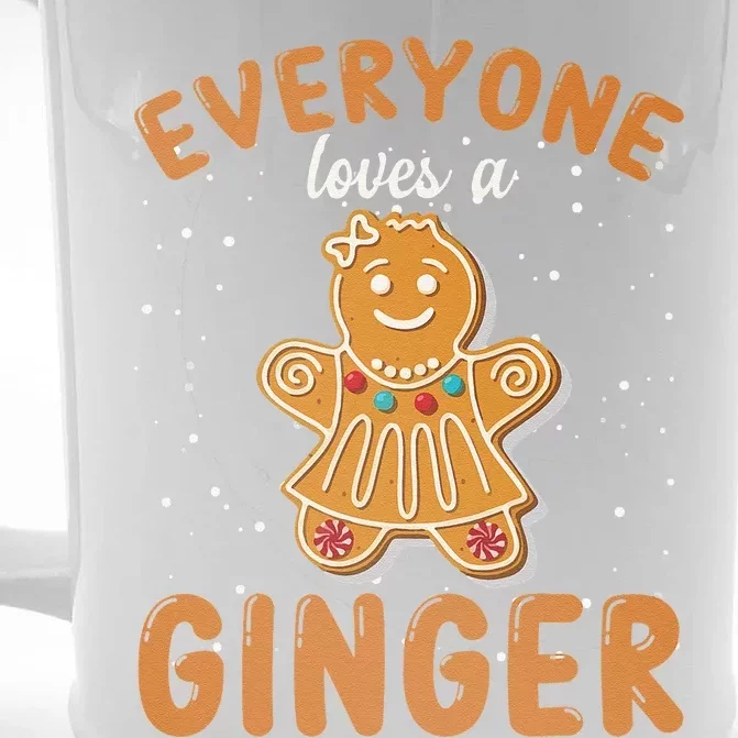 Everyone Loves A Ginger Gingerbread Christmas Front & Back Beer Stein