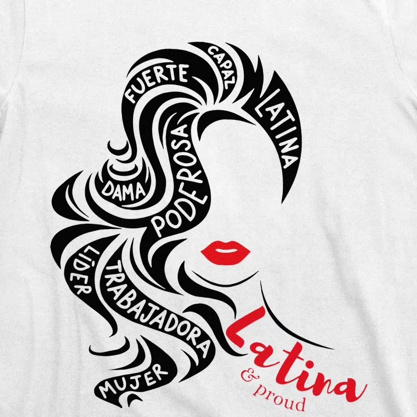 Empowered Latina AF Reina Poder Latina Pride Hispanic T-Shirt