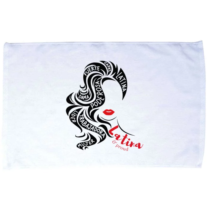 Empowered Latina AF Reina Poder Latina Pride Hispanic Microfiber Hand Towel