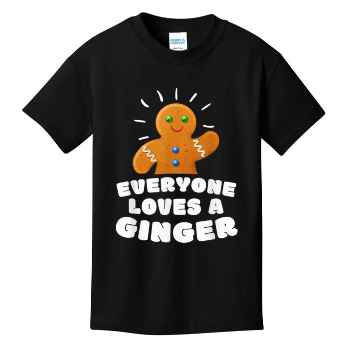 Everyone loves a Ginger Cute Gingerbread Christmas Kids T-Shirt