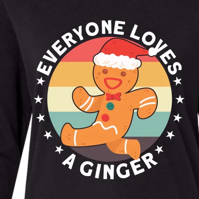 Everyone Loves A Ginger Funny Christmas Xmas Ginger Gift Womens Cotton Relaxed Long Sleeve T-Shirt