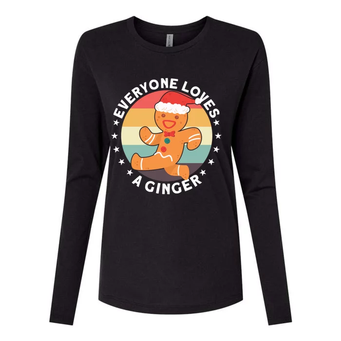 Everyone Loves A Ginger Funny Christmas Xmas Ginger Gift Womens Cotton Relaxed Long Sleeve T-Shirt