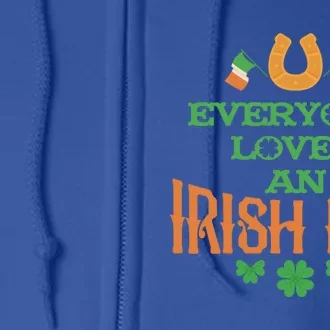 Everyone Loves An Irish Dad St Patrick's Day Shamrock Gift Full Zip Hoodie