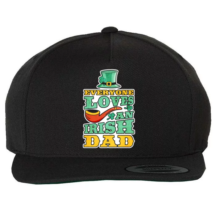 Everyone Loves An Irish Dad St Patrick's Day Shamrock Gift Wool Snapback Cap