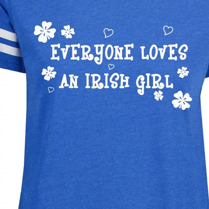 Everyone Loves An Irish Girl Enza Ladies Jersey Football T-Shirt