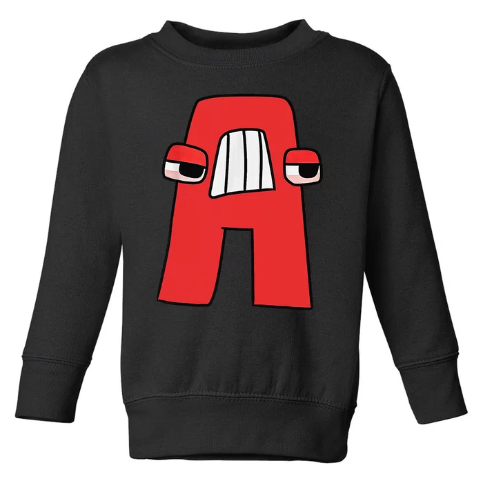 Emotion Letter A Alphabet Lore Funny For Friend  Girls Toddler Sweatshirt