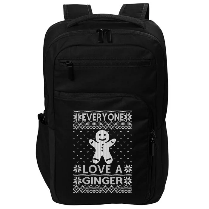 Everyone Love A Ginger Ugly Christmas Sweater Funny Xmas Gift Impact Tech Backpack