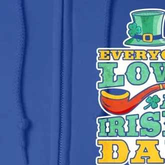 Everyone Loves An Irish Dad St Patrick's Day Shamrock Gift Full Zip Hoodie