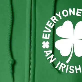 Everyone Loves An Irish Girl Green St Patricks Day Full Zip Hoodie