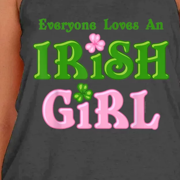 Everyone Loves An Irish Girl Women's Knotted Racerback Tank