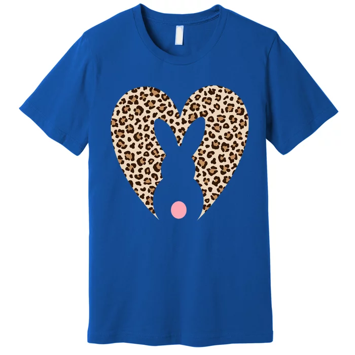 Easter Leopard Bunny Rabbit Heart Palm Sunday Great Gift Premium T-Shirt