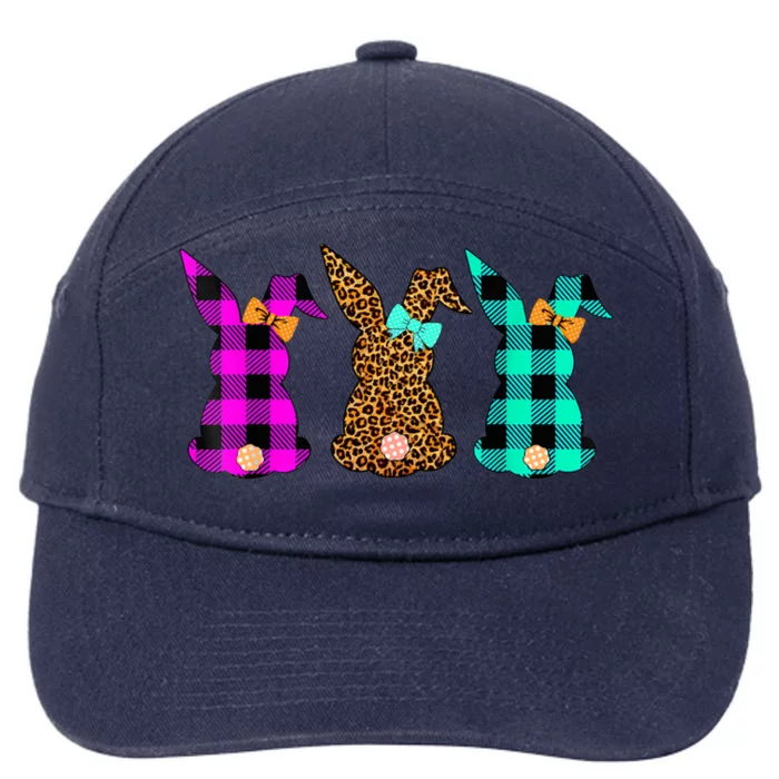 Easter Leopard Bunny Rabbit Palm Sunday Great Gift 7-Panel Snapback Hat