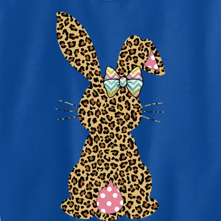 Easter Leopard Bunny Rabbit Palm Sunday Cute Gift Kids Sweatshirt