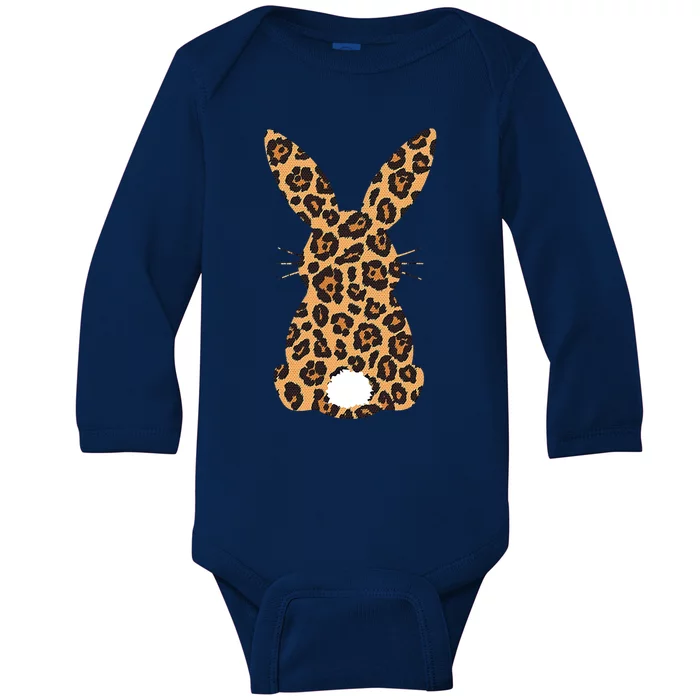 Easter Leopard Bunny Rabbit Palm Sunday Meaningful Gift Baby Long Sleeve Bodysuit