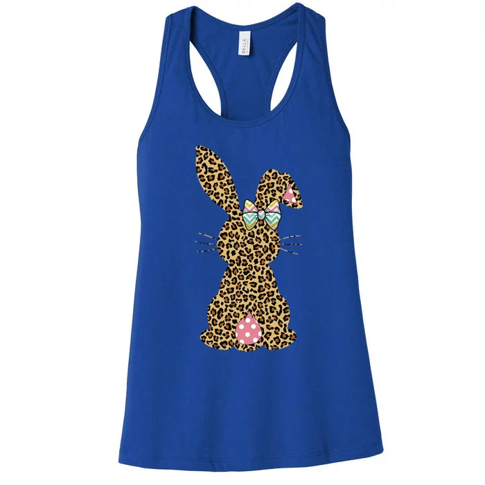 Easter Leopard Bunny Rabbit Palm Sunday Gift Women's Racerback Tank