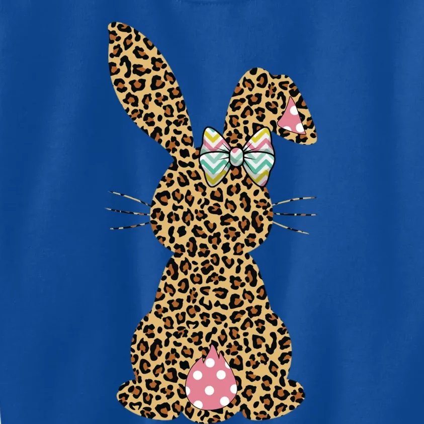 Easter Leopard Bunny Rabbit Palm Sunday Gift Kids Sweatshirt