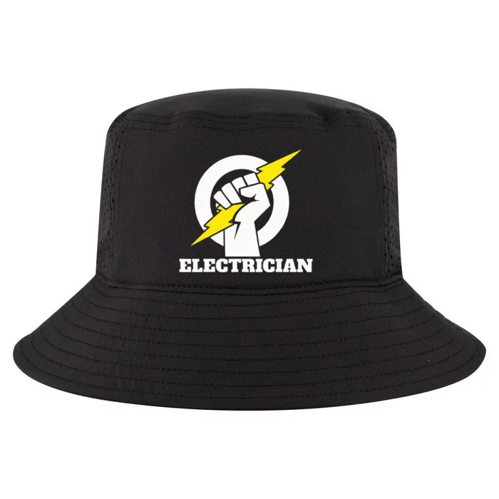 Electrician lightning bolt hand Electrician lightning hand Cool Comfort Performance Bucket Hat