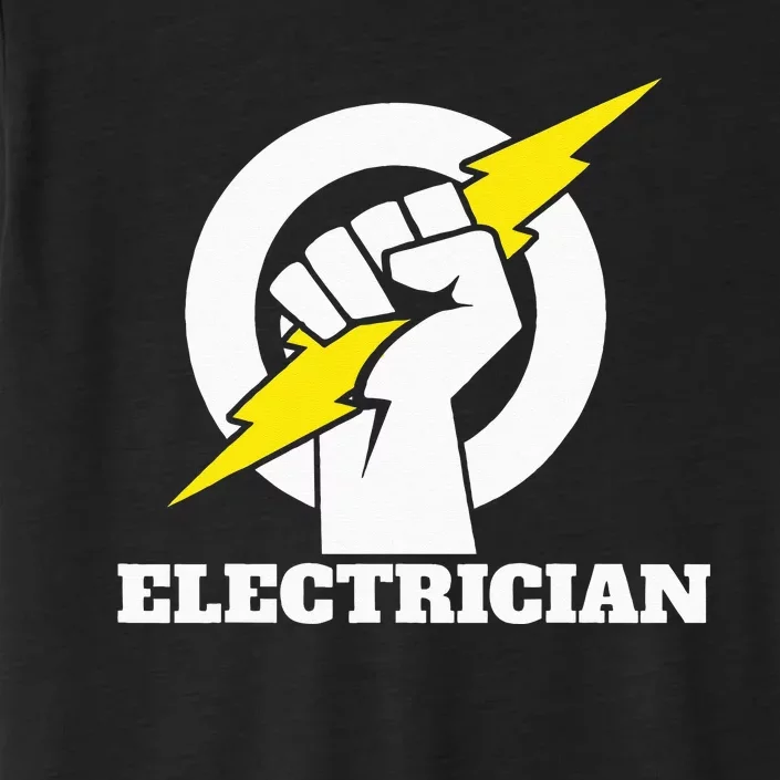 Electrician lightning bolt hand Electrician lightning hand ChromaSoft Performance T-Shirt