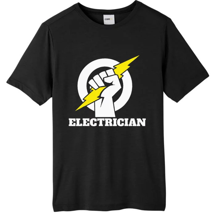 Electrician lightning bolt hand Electrician lightning hand ChromaSoft Performance T-Shirt