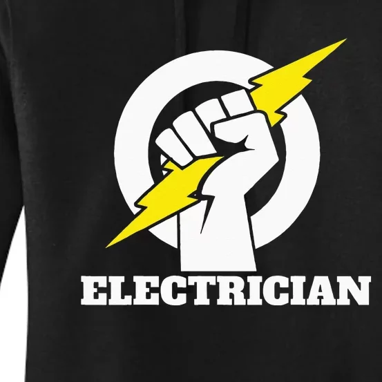 Electrician lightning bolt hand Electrician lightning hand Women's Pullover Hoodie