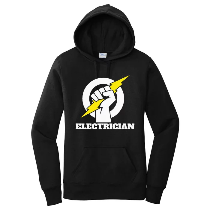 Electrician lightning bolt hand Electrician lightning hand Women's Pullover Hoodie