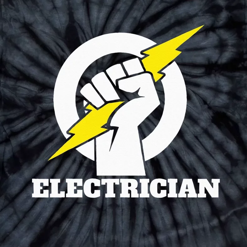 Electrician lightning bolt hand Electrician lightning hand Tie-Dye T-Shirt