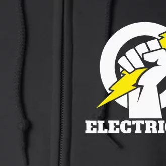 Electrician lightning bolt hand Electrician lightning hand Full Zip Hoodie