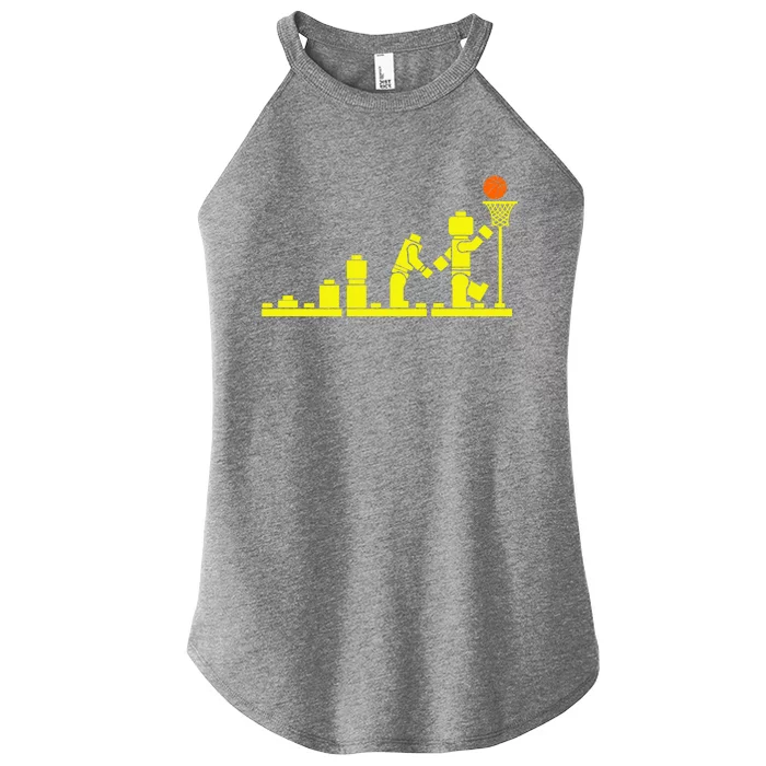 EVOLUTION LEGO BASKETBALL SPORTS Funny Women’s Perfect Tri Rocker Tank