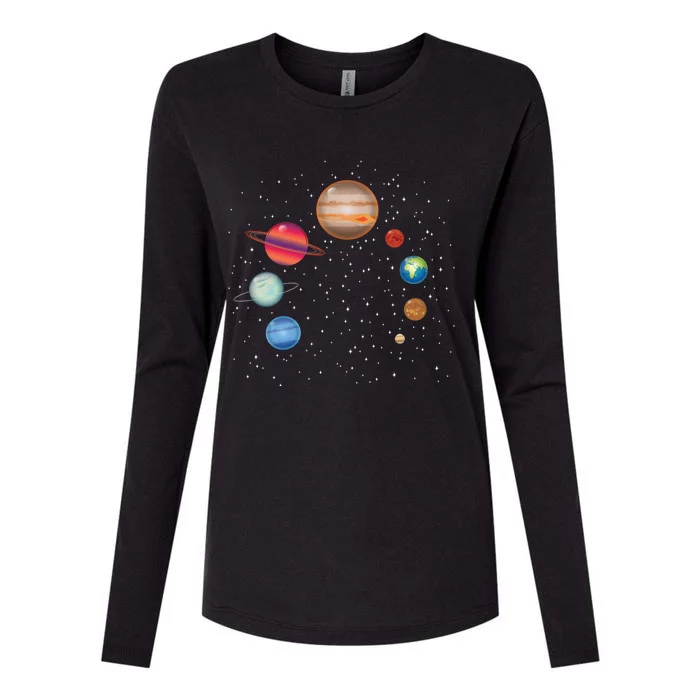 Earth Lover Celestial Body Fan Funny Galaxy Exploration Club Gift Womens Cotton Relaxed Long Sleeve T-Shirt