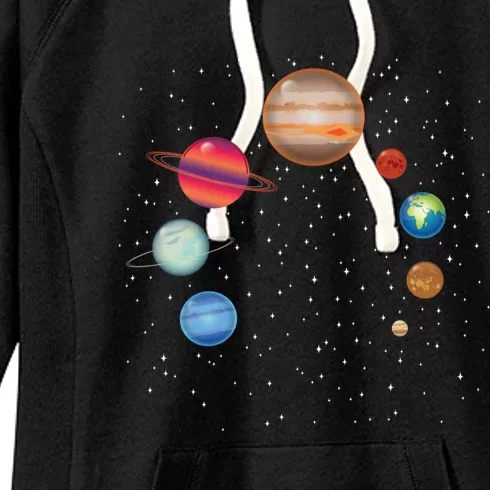 Earth Lover Celestial Body Fan Funny Galaxy Exploration Club Gift Women's Fleece Hoodie