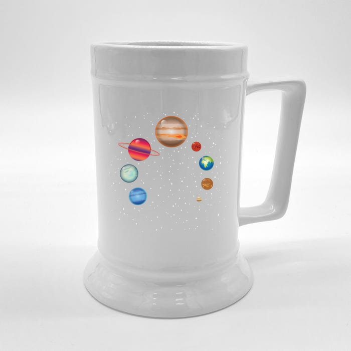 Earth Lover Celestial Body Fan Funny Galaxy Exploration Club Gift Front & Back Beer Stein