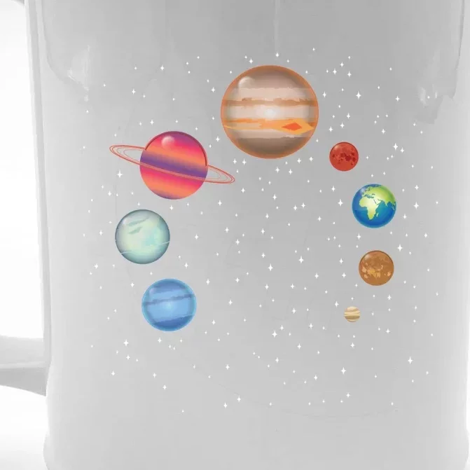 Earth Lover Celestial Body Fan Funny Galaxy Exploration Club Gift Front & Back Beer Stein