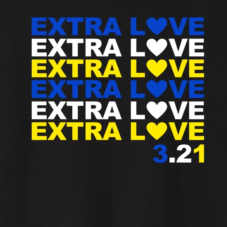 Extra Love Down Syndrome March Women's Crop Top Tee