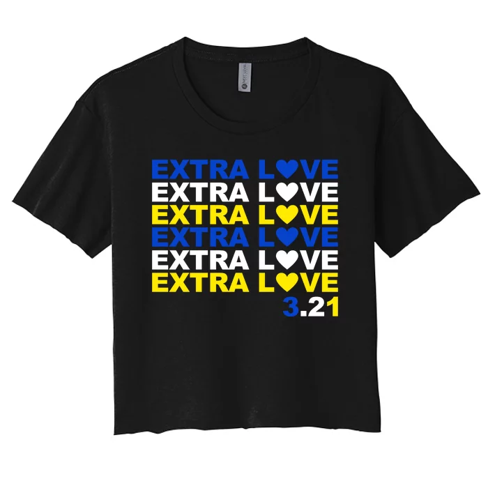 Extra Love Down Syndrome March Women's Crop Top Tee