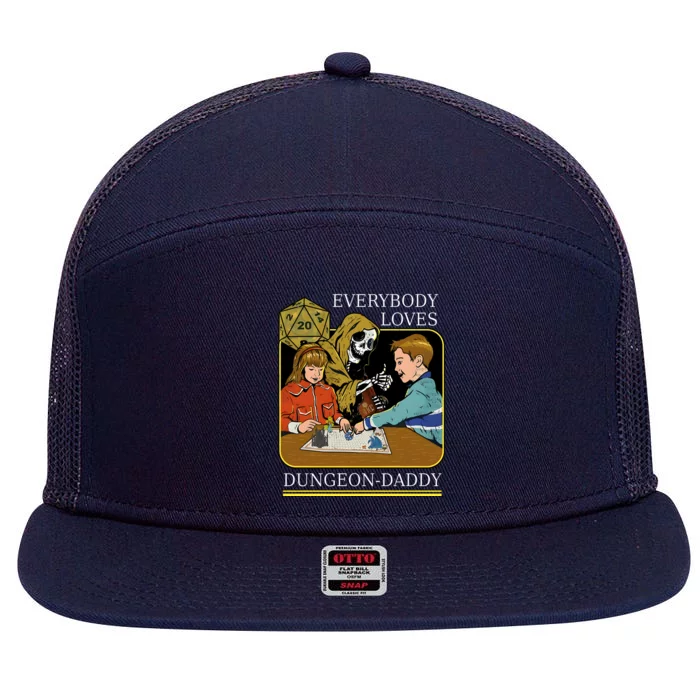 Everybody Loves Dungeon Daddy Vintage Game Lover 7 Panel Mesh Trucker Snapback Hat