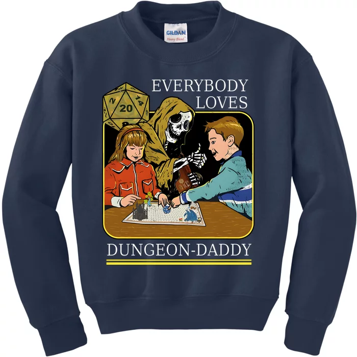 Everybody Loves Dungeon Daddy Vintage Game Lover Kids Sweatshirt