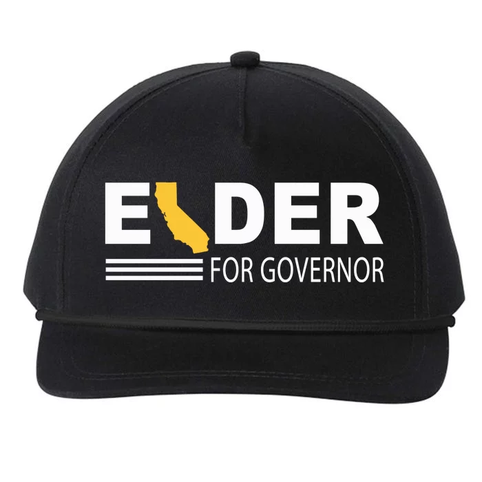 Elder For Governor California Snapback Five-Panel Rope Hat